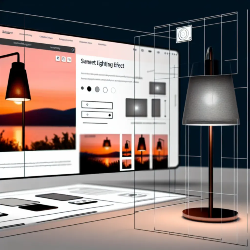 Przykładowy widok strony produktu lampy Nadavasan Lights z naciskiem na wierność kolorów